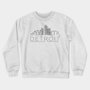 Detroit Minimal Skyline Crewneck Sweatshirt